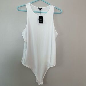 Express Body Contour White Leotard Size Large NWT
